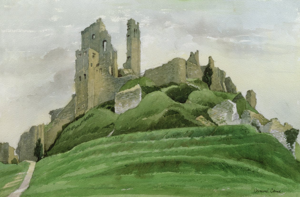Kasteel Corfe door Osmund Caine