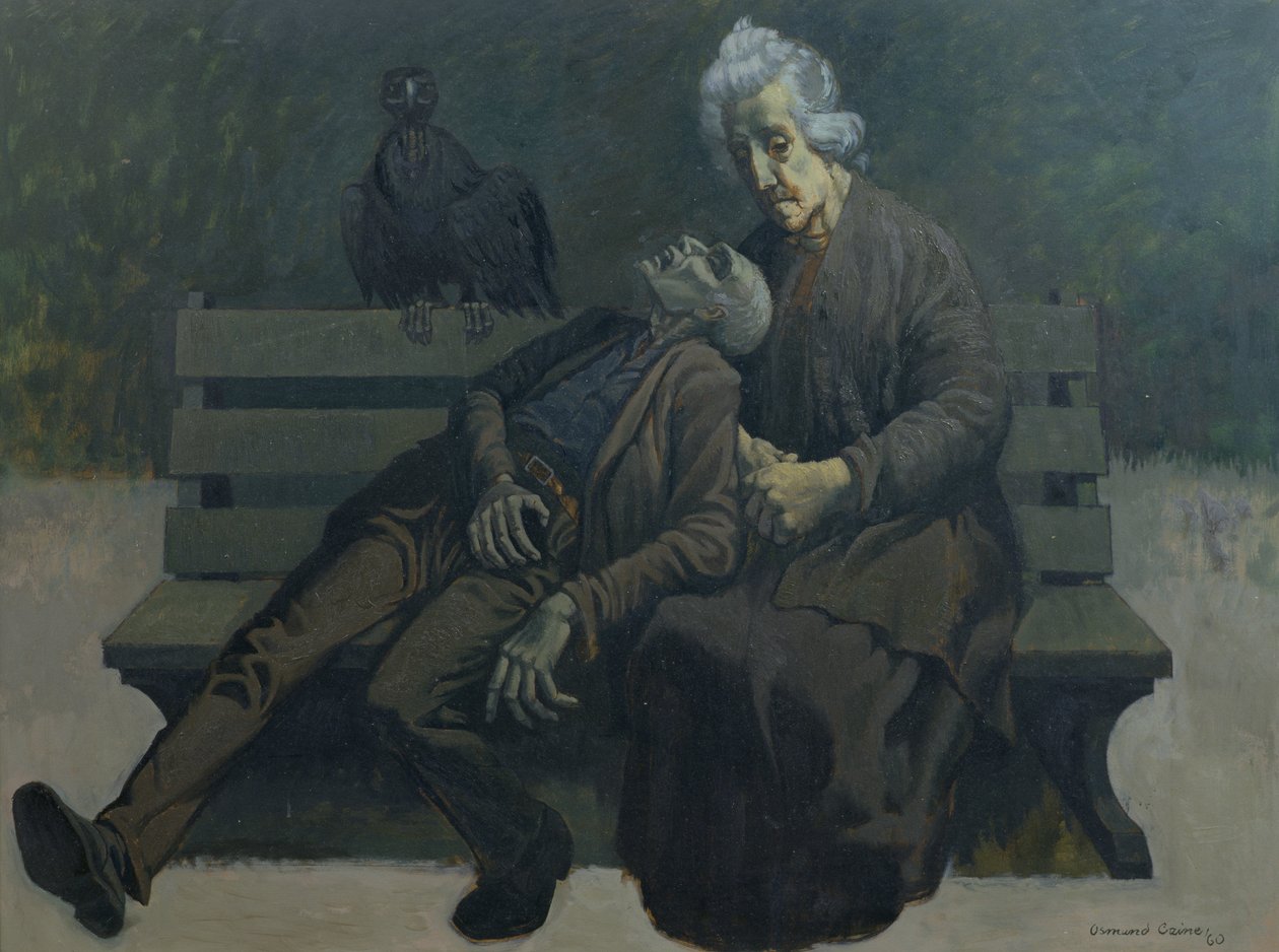 Een Bank in Parijs, 1960 door Osmund Caine