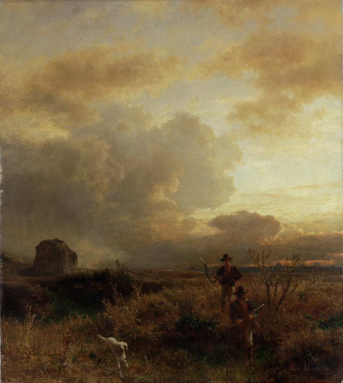 Opruimende Onweersbui op het Platteland, 1857 door Oswald Achenbach