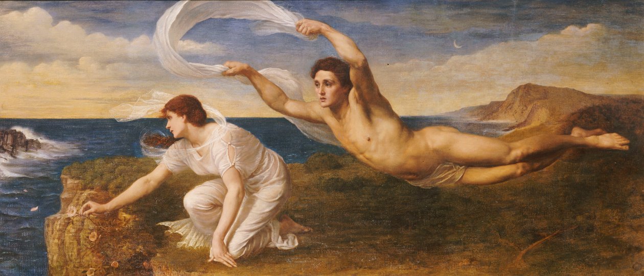 Boreas en Orithyia, c.1879 door Oswald von Glehn