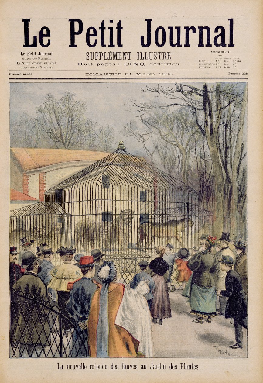 Het nieuwe wildekattenhuis in de Jardin des Plantes, uit 