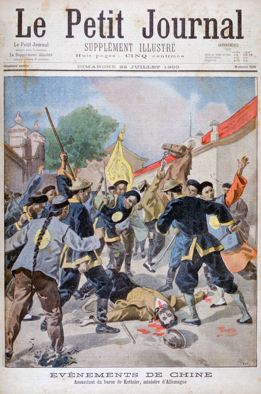 De moord op Baron Ketteler, Duitse minister, China, 1900 door Oswaldo Tofani