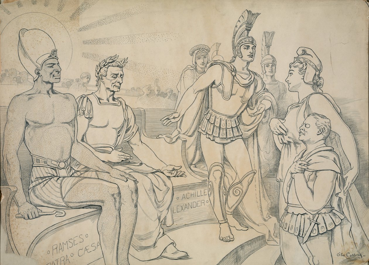 Pallas Columbia vraagt om een plaats in de geschiedenis, 1907 door Otho Cushing