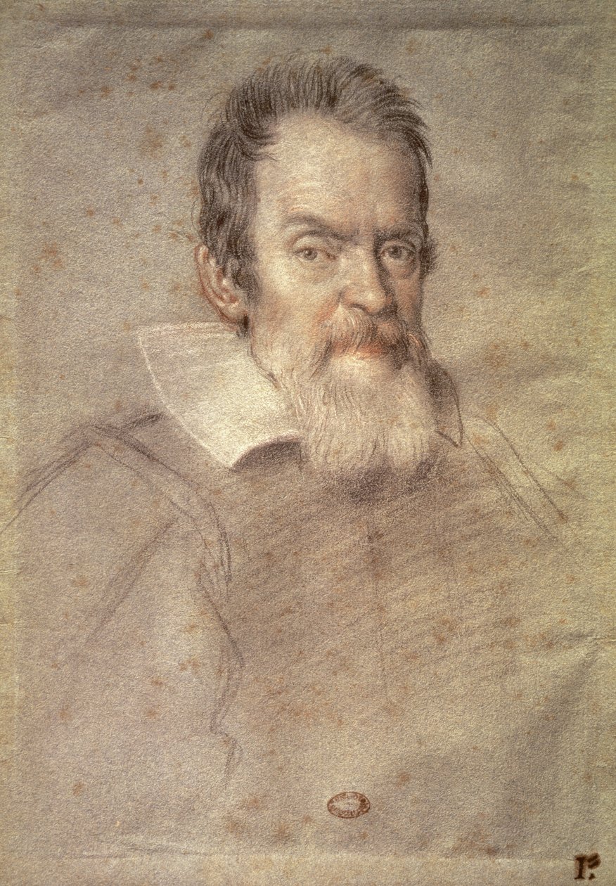 Portret van Galileo Galilei (1564-1642) door Ottavio Mario Leoni
