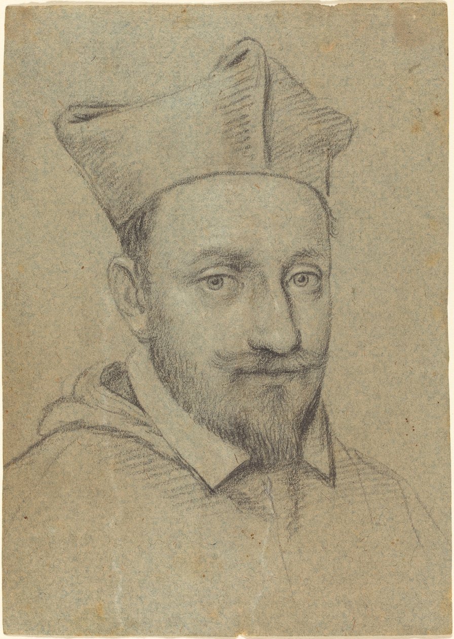 Portret van een kardinaal (Alessandro Peretti Montalto?) door Ottavio Leoni