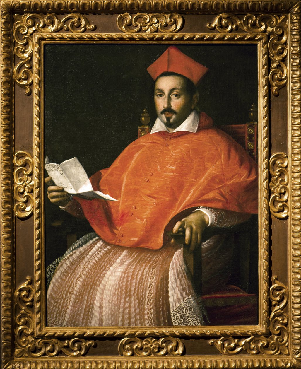 Portret van Kardinaal Scipione Borghese (Scipione Caffarelli-Borghese) (1577-1633) door Ottavio Leoni door Ottavio Mario Leoni