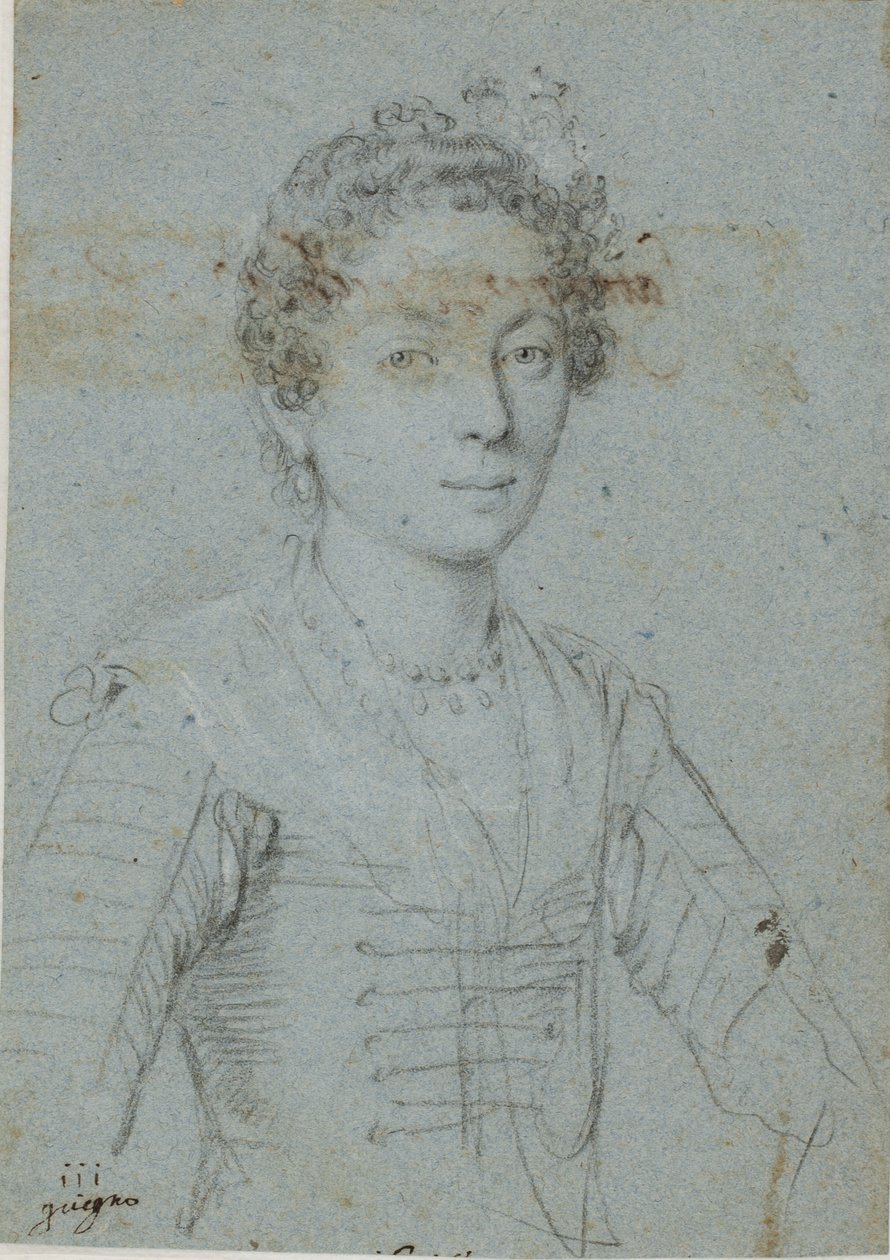 Portret van een vrouw, halflang door Ottavio Mario Leoni