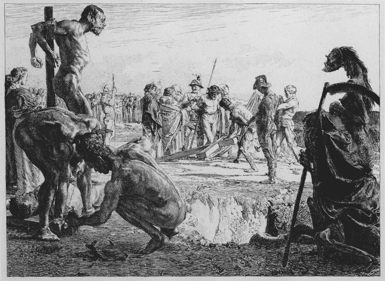 Golgotha, 1896 door Otto Greiner