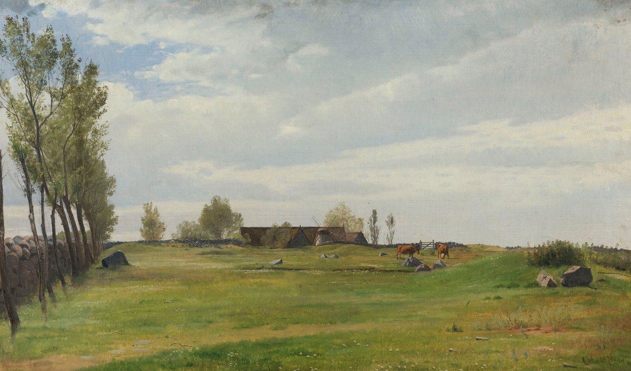 Een Bornholmse weide door Otto Haslund