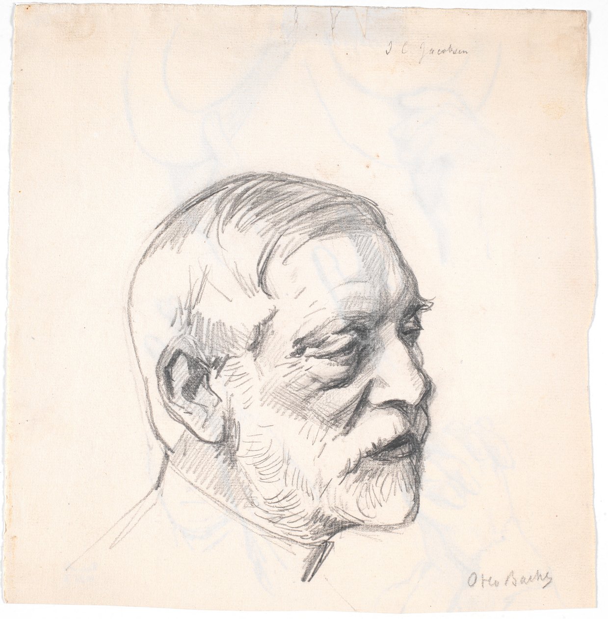 Hoofd van brouwer J.C. Jacobsen door Otto Bache