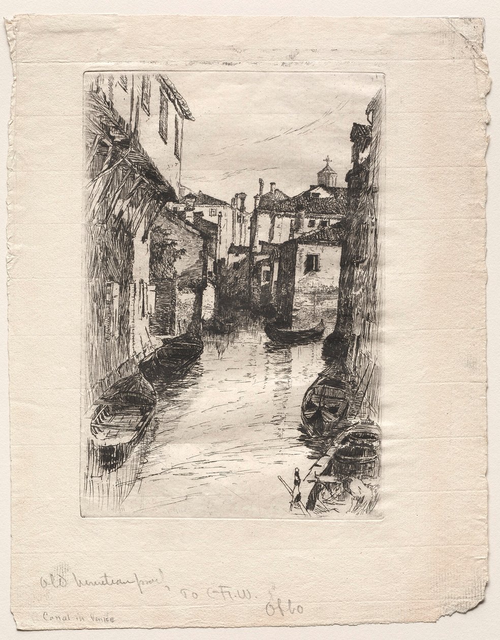 Kanaal in Venetië, 1880 door Otto H. Bacher