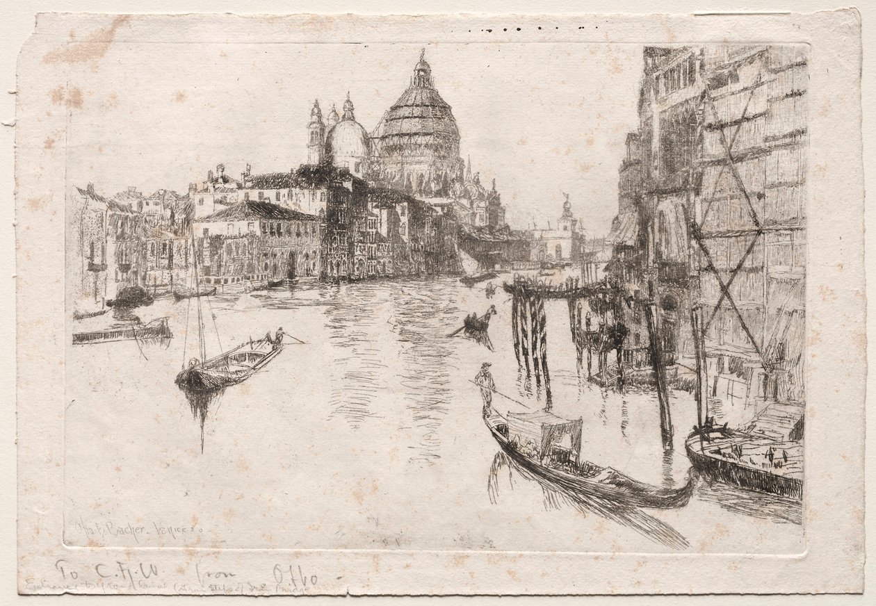 Ingang van het Canal Grande, 1880 door Otto H. Bacher