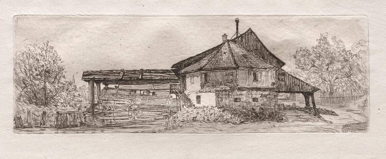 Oude molen aan de Donau, 1879 door Otto H. Bacher