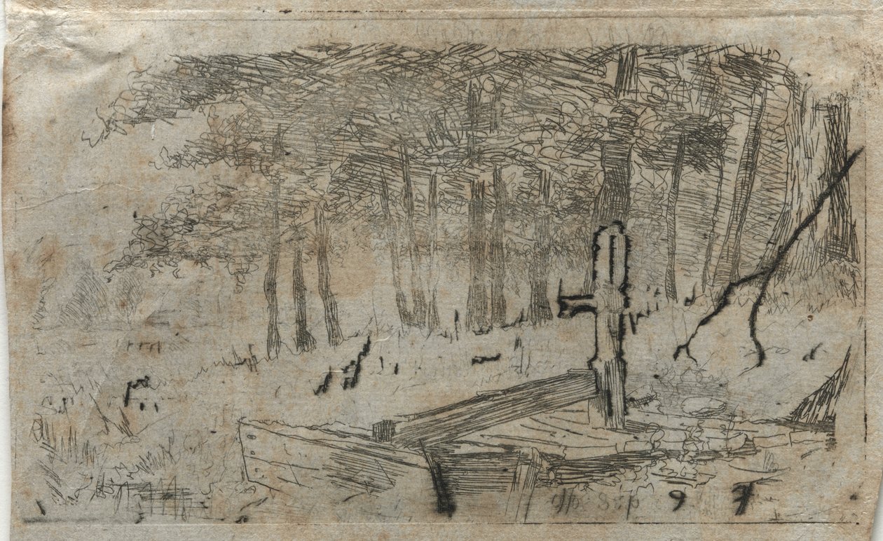 Kleine studie van bomen, 19e-20e eeuw door Otto H. Bacher