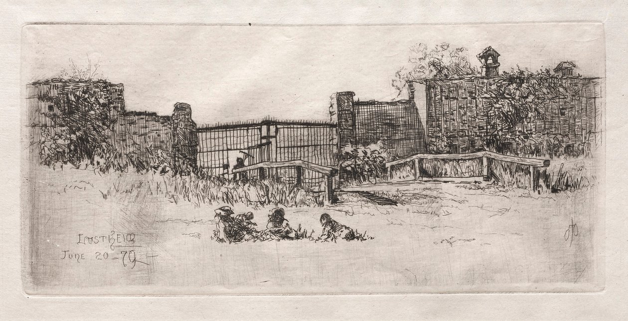 De poort, Lustheim, 1879 door Otto H. Bacher