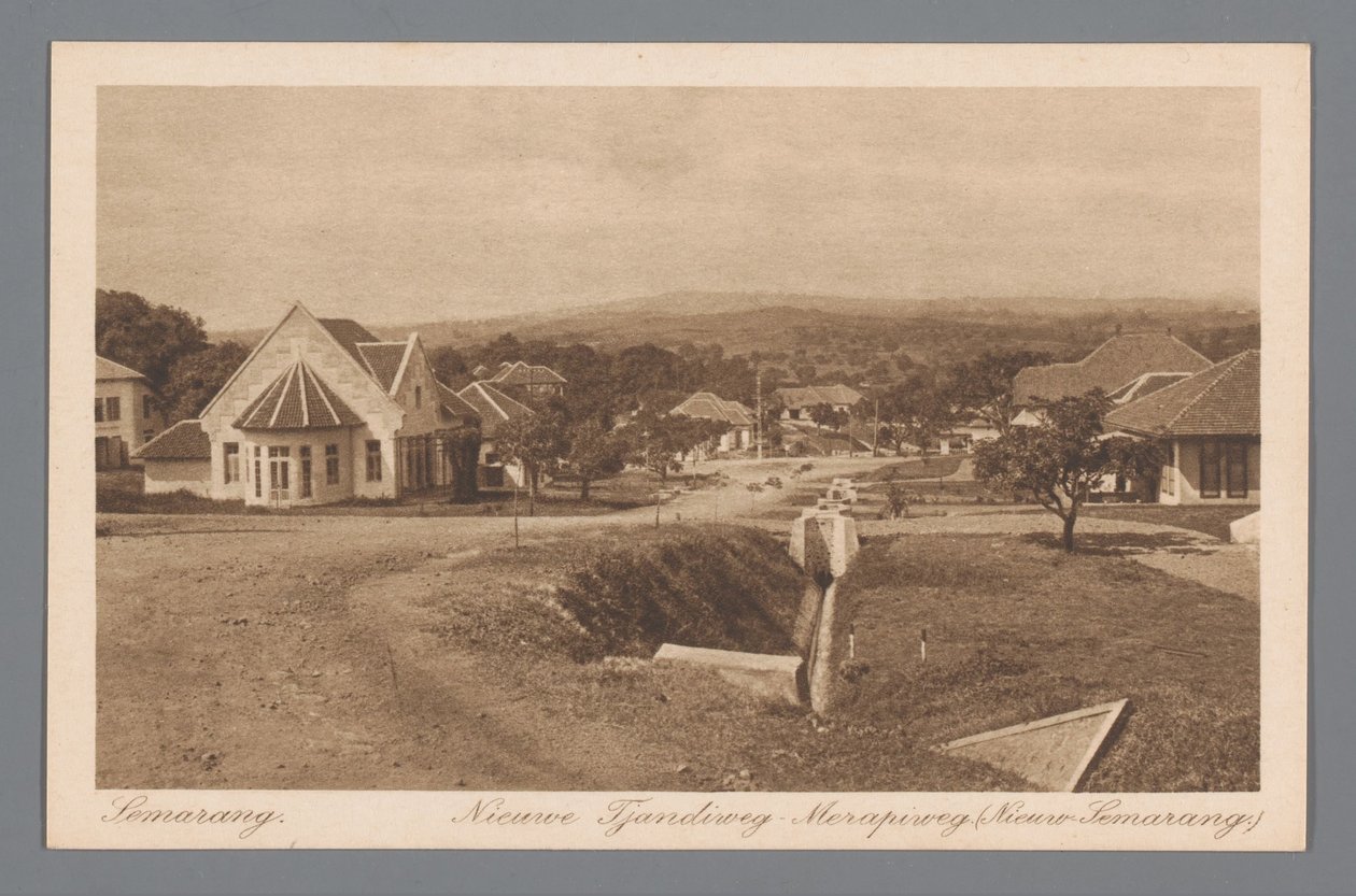 Semarang. Nieuwe Tjandiweg-Merapiweg. (Nieuw-Semarang) door Otto Hisgen