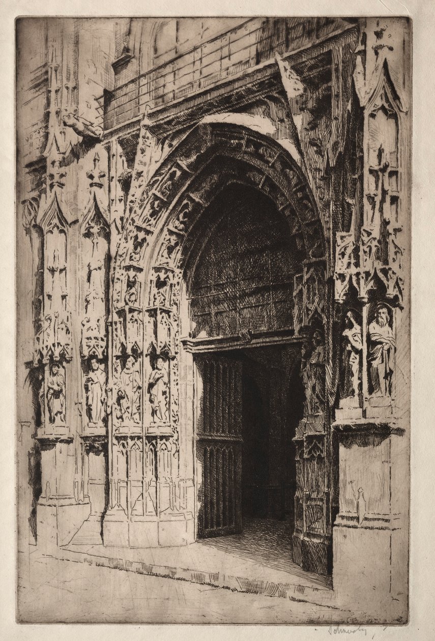 Portail Central, Eglise St. Merri, Parijs door Otto J. Schneider