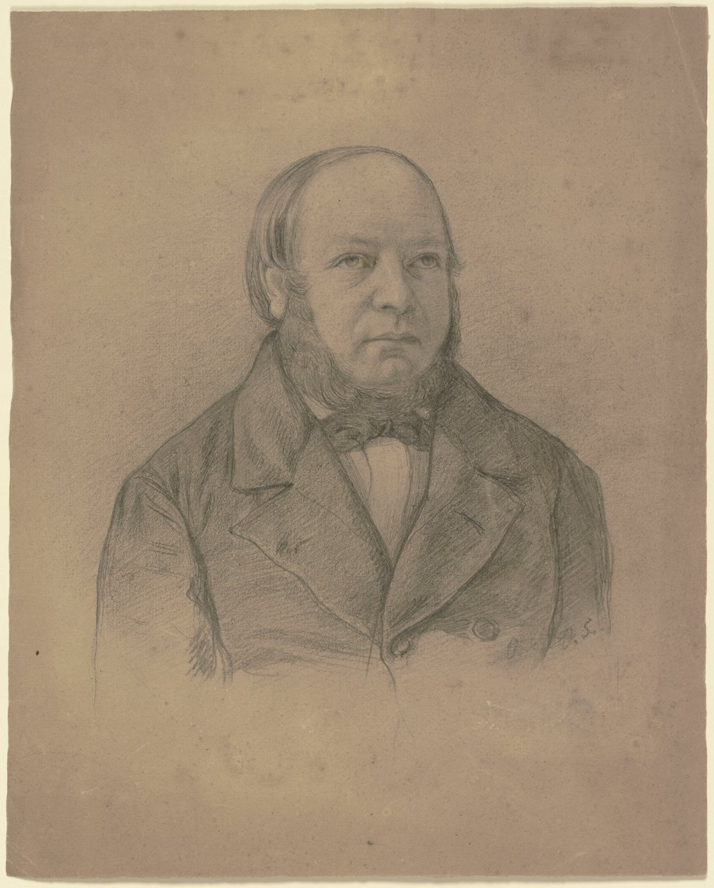 Portret van Johann Christof Scholderer, de vader van de kunstenaar door Otto Scholderer