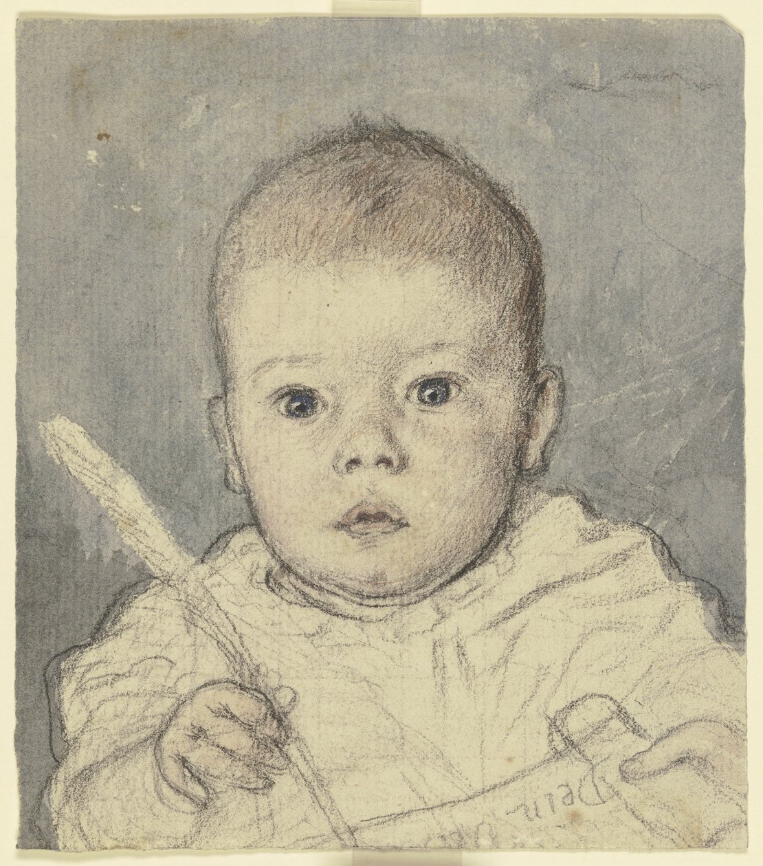 Portret van Victor Scholderer als klein kind door Otto Scholderer