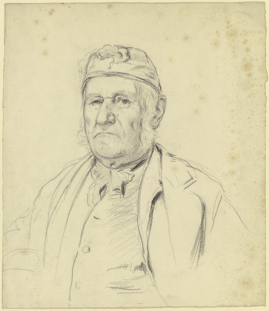 Portret van de oude molenaar van Streatley (?) door Otto Scholderer