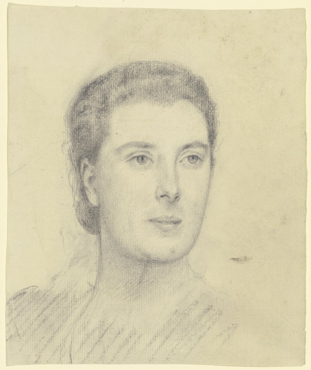 Portret van een dame (Margret Freebody?) door Otto Scholderer