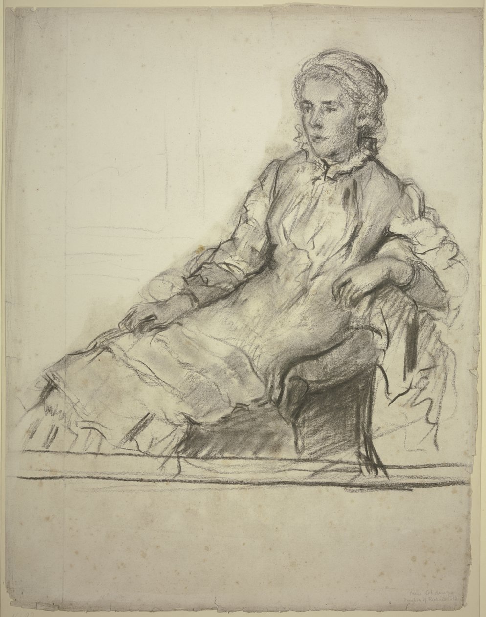 Juffrouw Cobden in de fauteuil door Otto Scholderer
