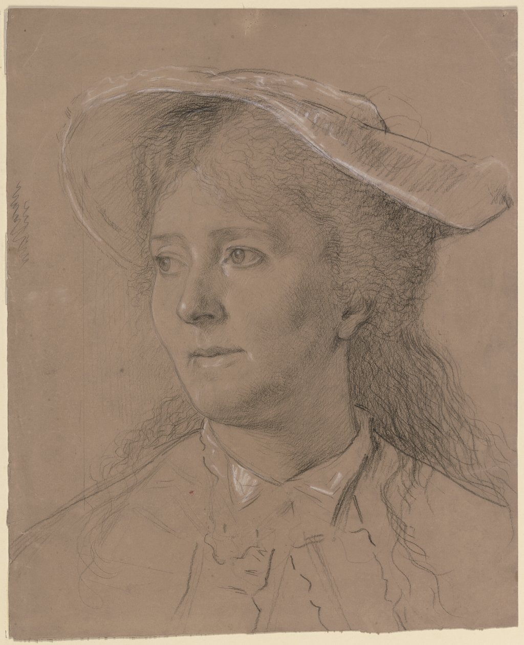 Portret van Luise Scholderer door Otto Scholderer