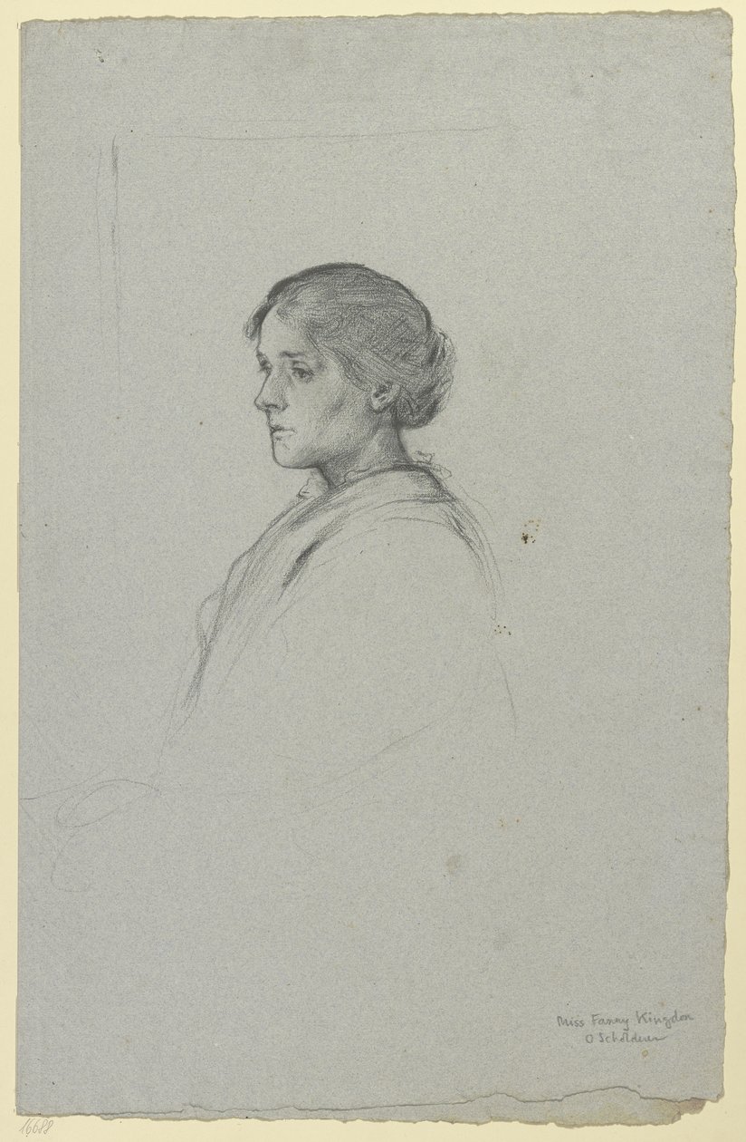 Portret van juffrouw Fanny Kingdon door Otto Scholderer