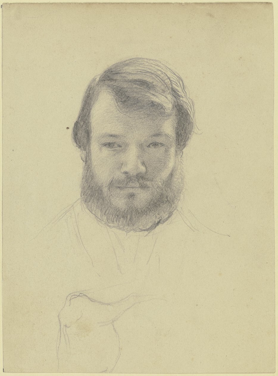 Zelfportret van de kunstenaar door Otto Scholderer