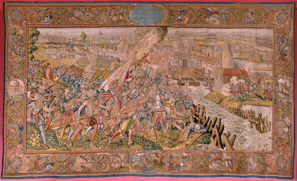 Verrassing bij Calais (La sorpresa de Calais). Eerste wandtapijt in de serie. 1597-1599. door Otto van Veen