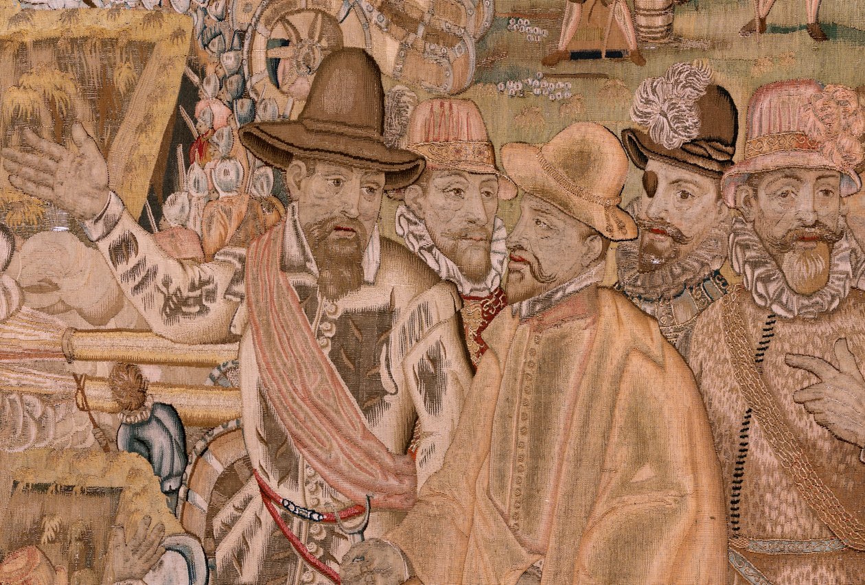 Triomfen en veldslagen van aartshertog Albert. De verovering van de stad Hulst. Zevende wandtapijt in de serie. door Otto van Veen