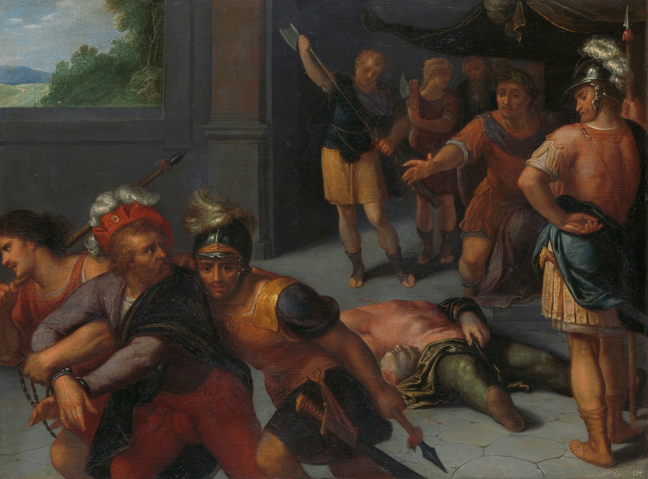 De onthoofding van Claudius Paulus en de gevangenneming van Julius Civilis (een van een serie van twaalf over de opstand van de Bataven tegen de Romeinen) door Otto van Veen