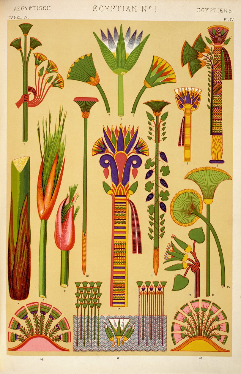 Egyptisch Ornament uit Ch II, Plaat IV van 