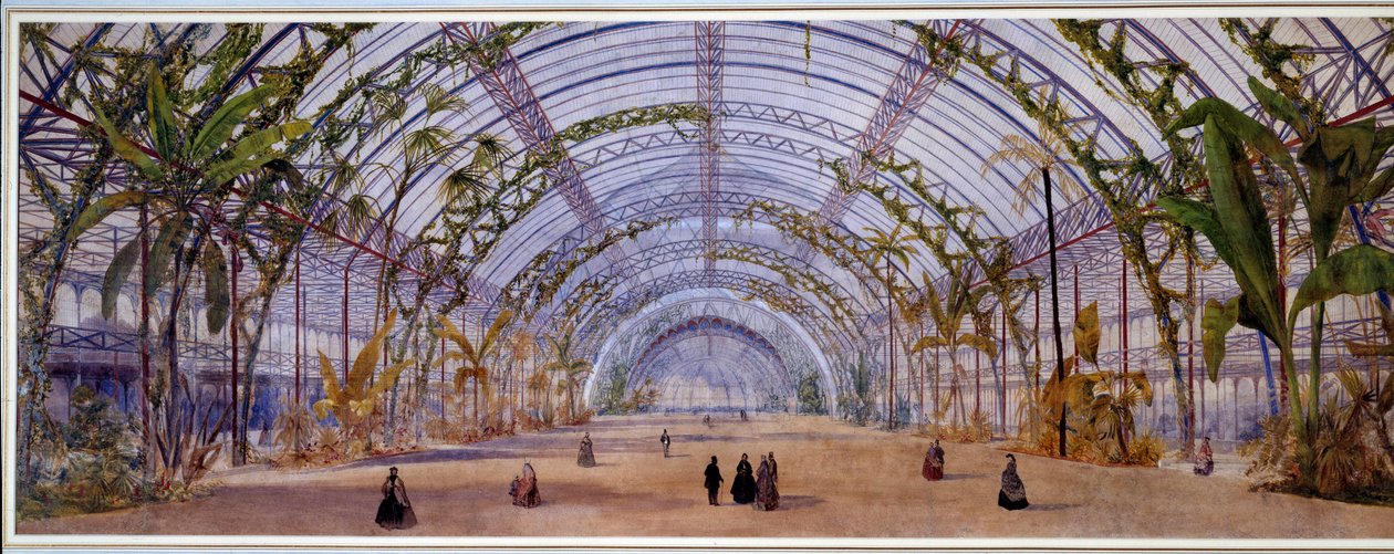 Architectuur: project voor het interieur van een kristallen paleis in Saint Cloud nabij Parijs door Owen Jones