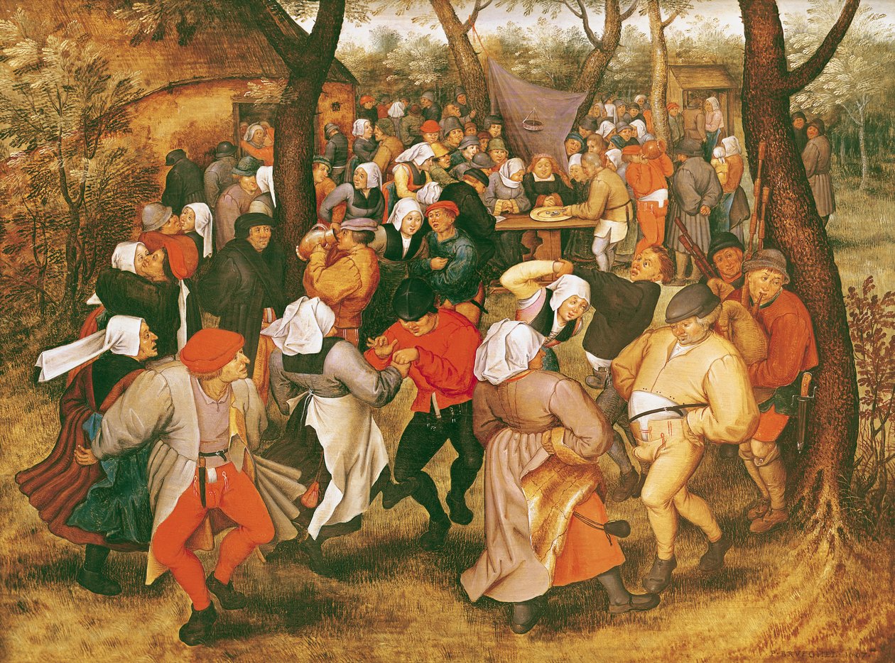 De Bruiloftsdans, 1607 door Pieter Brueghel the Younger
