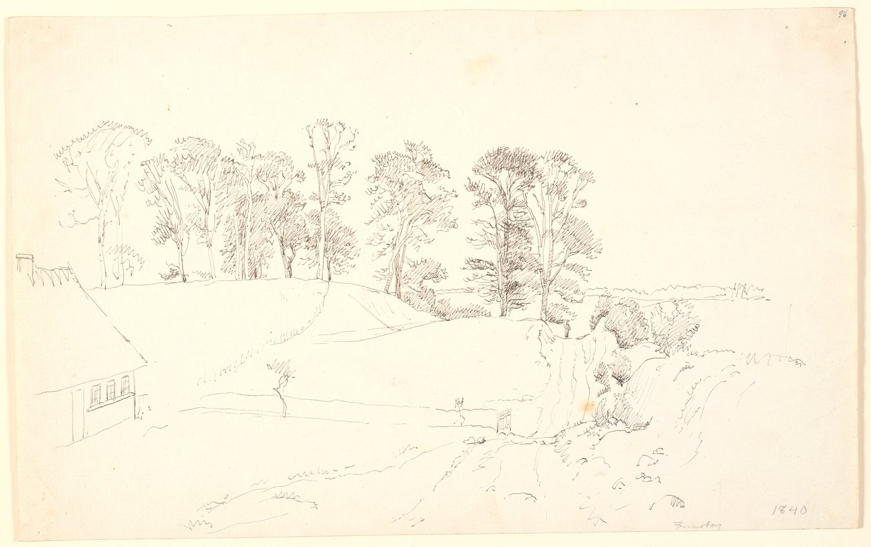 Landschap met bomen door P.C. Skovgaard