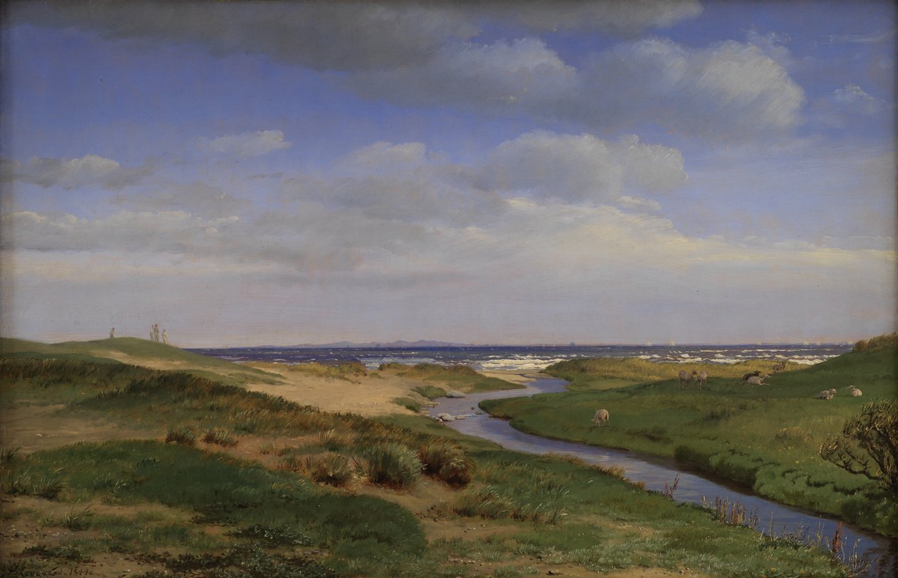Uitzicht op de noordkust van Seeland bij Dronningmølle door P.C. Skovgaard