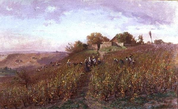 Oogst op de hellingen van de Arve door P.E. Rischgitz