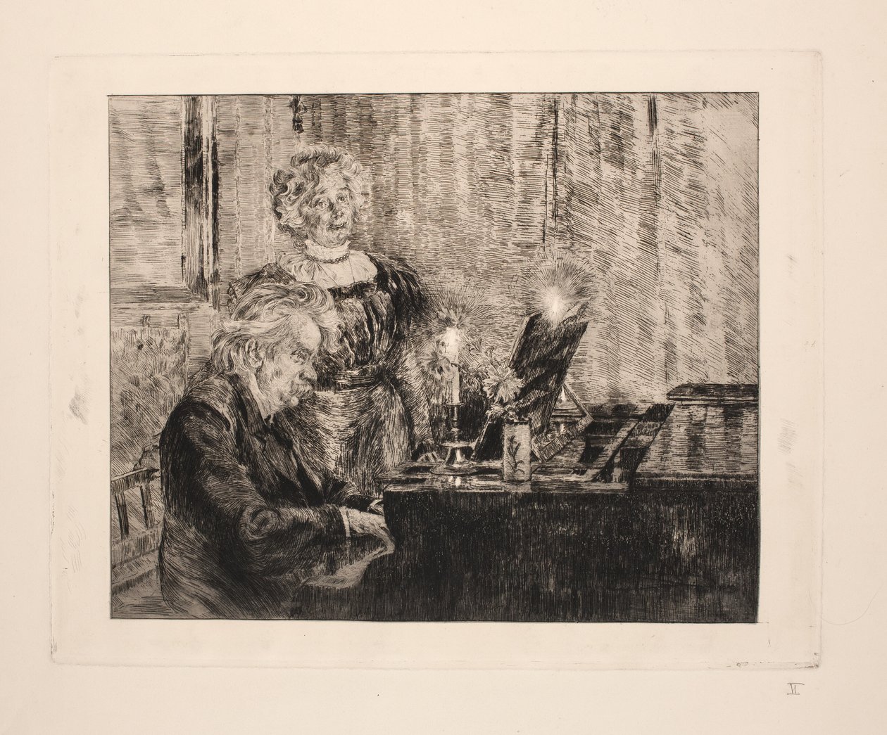 Edvard en Nina Grieg bij de Piano door Peder Severin Krøyer