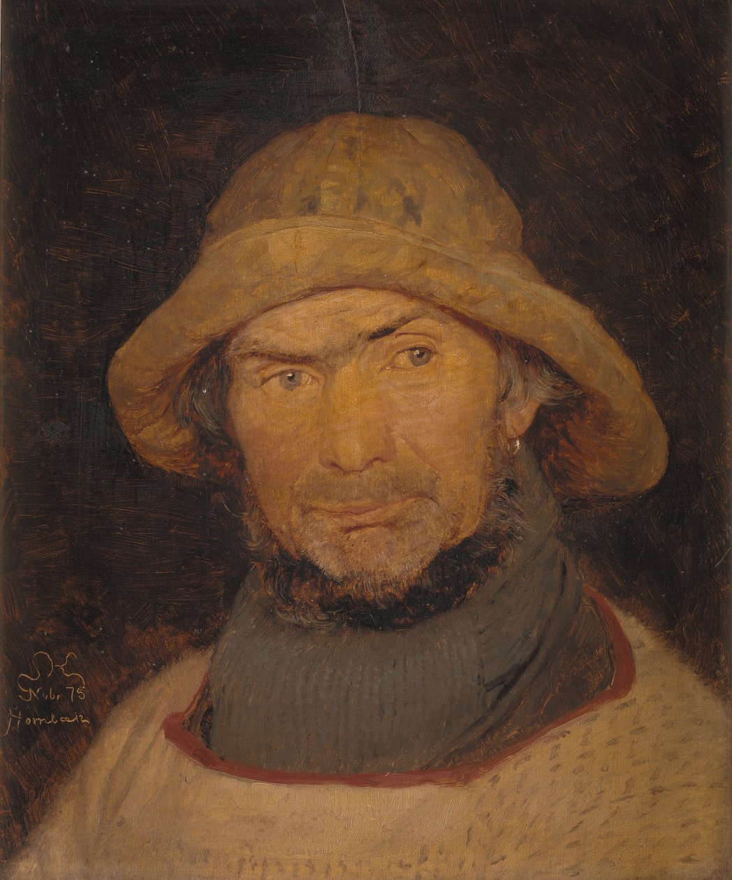 Portret van een visser uit Hornbæk door Peder Severin Krøyer