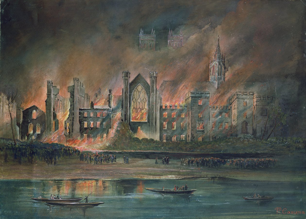 Brand in het Parlement, 16 oktober 1834 door P.T. Cameron