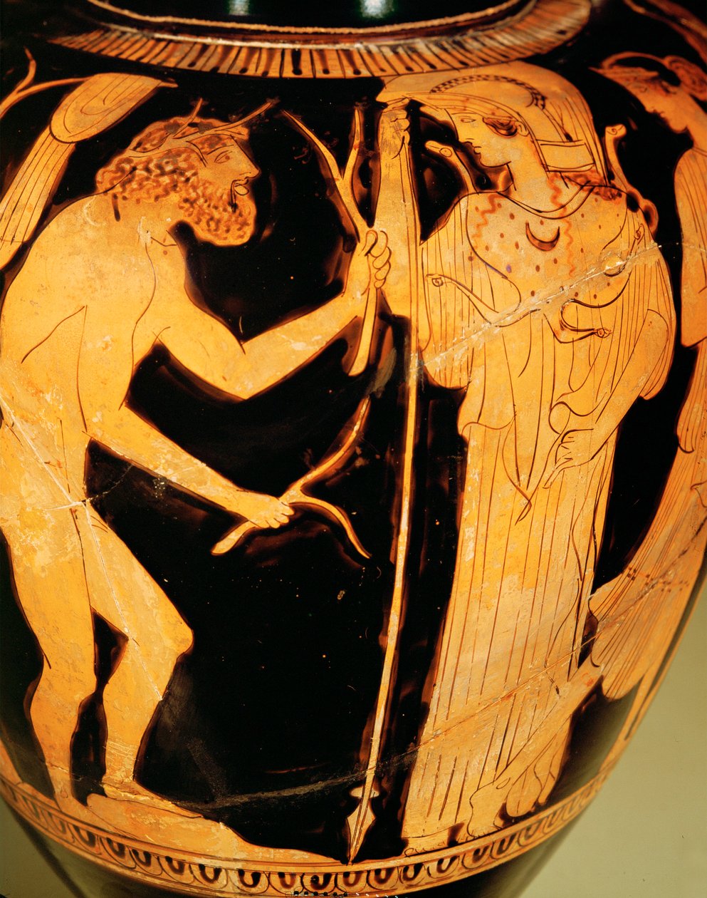 Odysseus en Athena bij de ontmoeting met Nausicaa ... door Painter Nausicaa