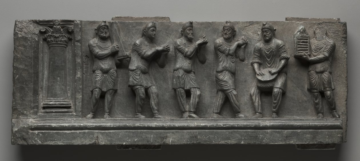 Bacchanaal reliëf, Pakistan, Gandhara, Buner gebied, vroege Kushan Periode (AD 1-320) door Pakistani School