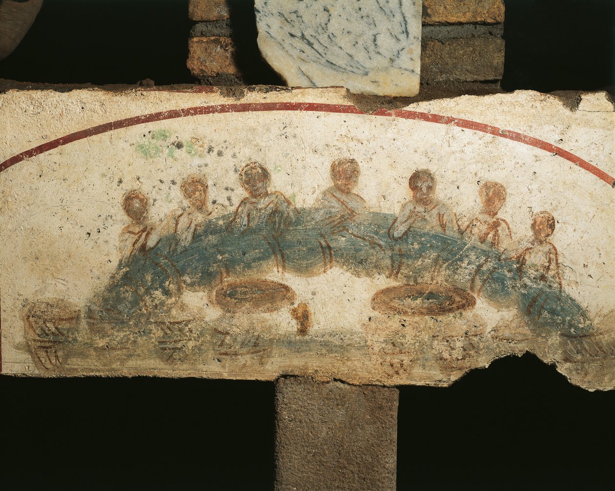 Eucharistisch banket, Cubicula van de Sacramenten door Paleo Christian