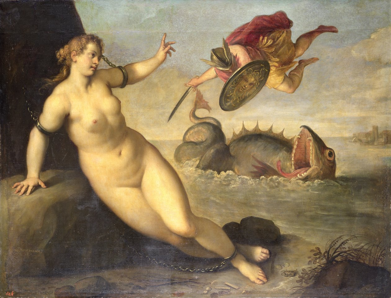 Perseus redt Andromeda door Palma Il Giovane