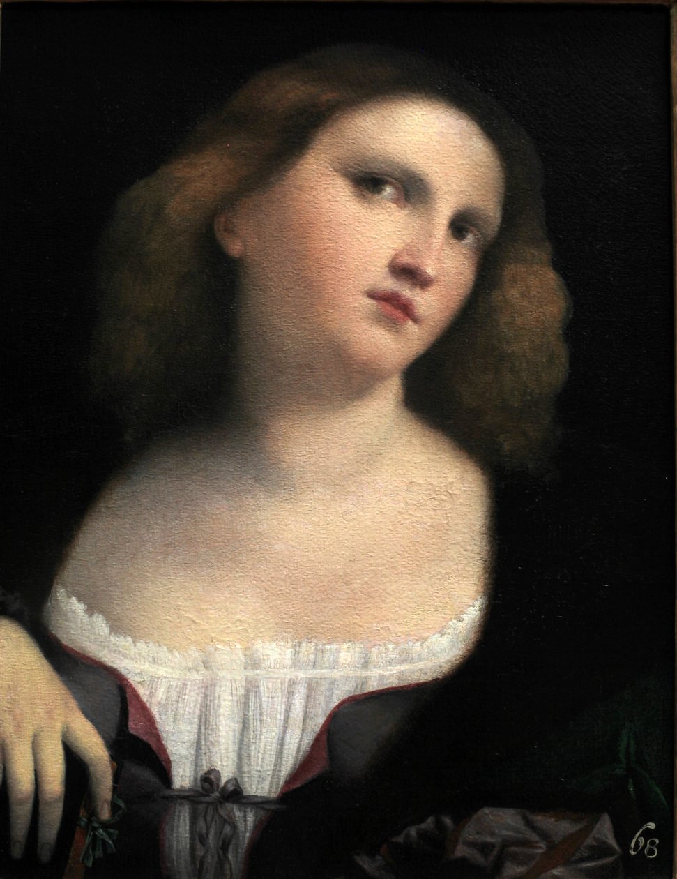 Portret van een Vrouw door Palma il Vecchio