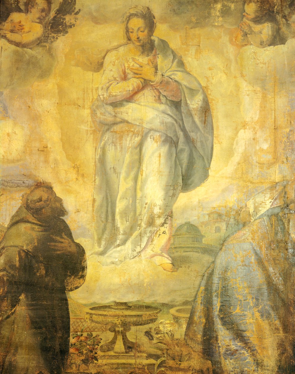 De Onbevlekte Ontvangenis door Jacopo Negretti, bekend als Palma de Jongere, Kerk van San Francesco, Recanati, Marche door Palma Il Giovane (1548 1628)