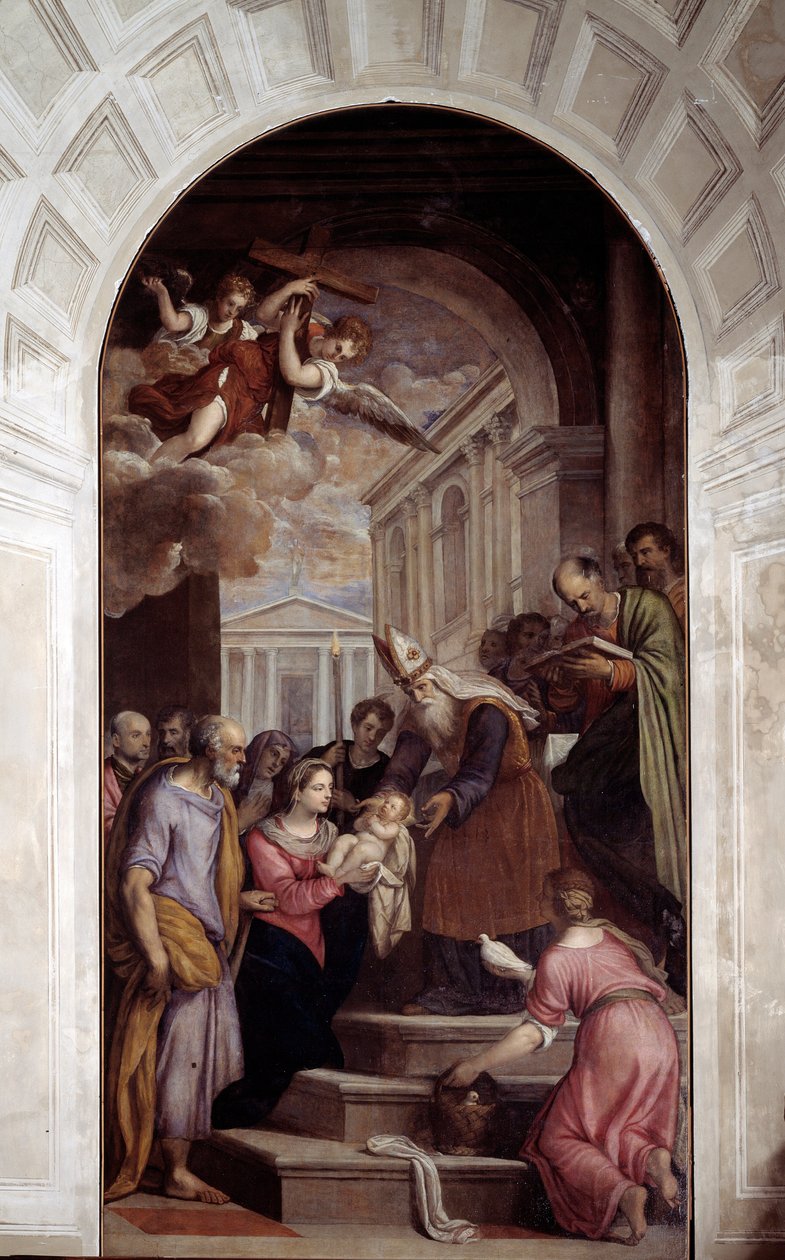 Presentatie van Jezus in de tempel door Palma Il Giovane