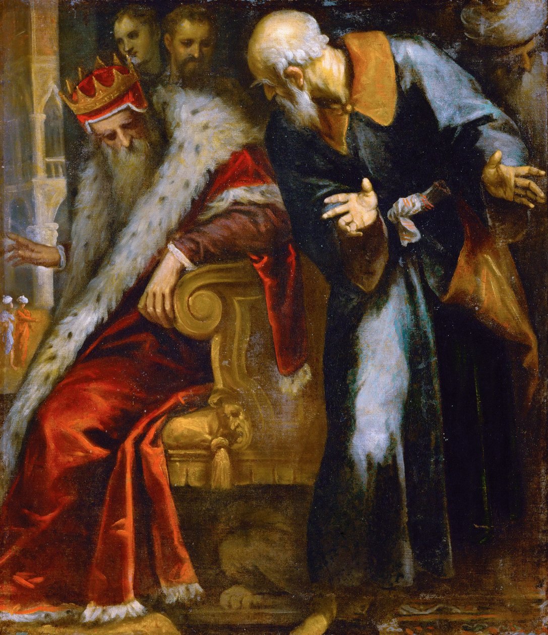 De Profeet Nathan berispt Koning David, door Palma il Giovane, Jacopo, de Jongere door Palma Il Giovane
