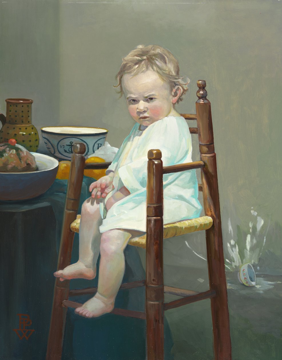 Ondeugend, 2008 (olieverf op doek) door Pamela Patrick White
